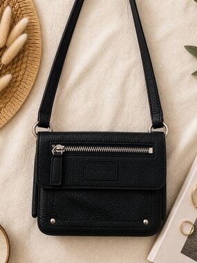 Cole Haan Black Leather Crossbody Bag